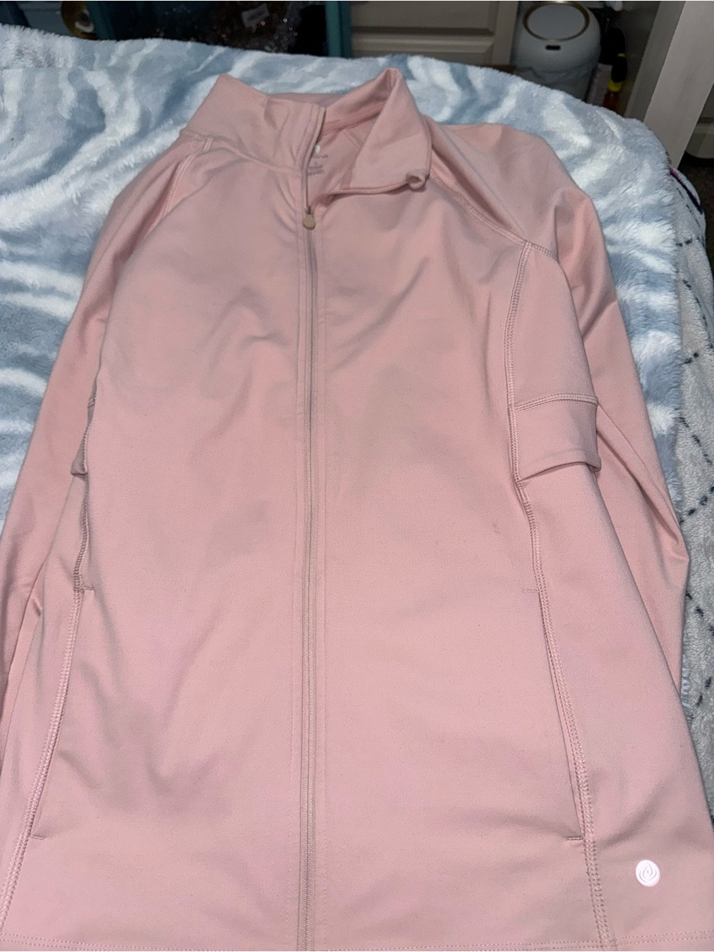 Apana Light Pink Utility Jacket with Full Zip